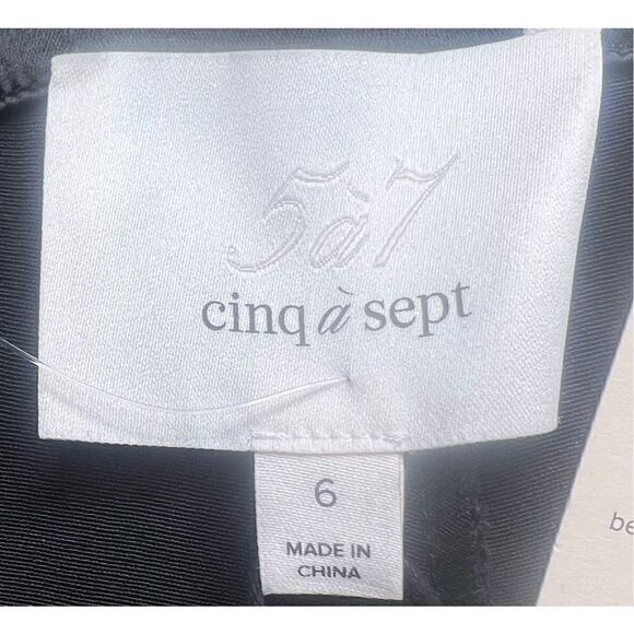 Cinq a Sept Black Pleated Wide Leg Pant NWT Size 6 - Picture 7 of 10